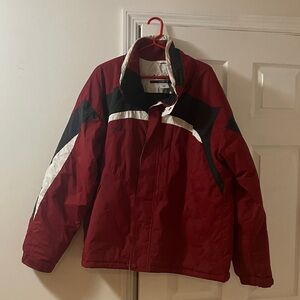 Columbia Men's Red and Black Ski Jacket